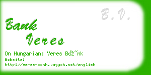 bank veres business card